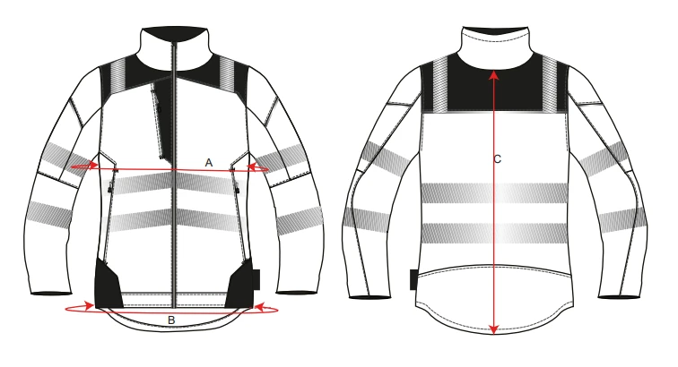 PORTWEST gero matomumo darbo švarkas T402 PW3 Softshell, Geltona/Juoda aprašymas - Prekės nuotrauka