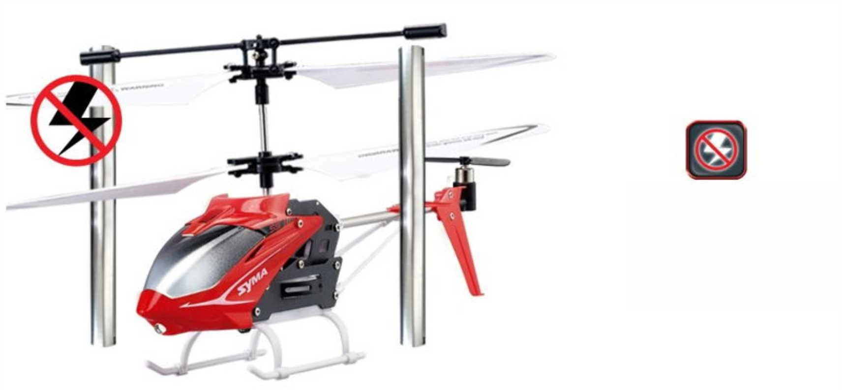 SYMA S5 RC sraigtasparnis, baltas aprašymas - Prekės nuotrauka