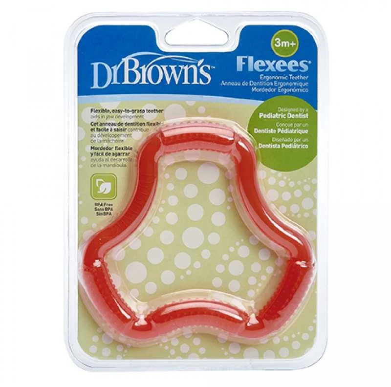 DR. BROWN'S ergonominis A formos kramtukas, rožinis