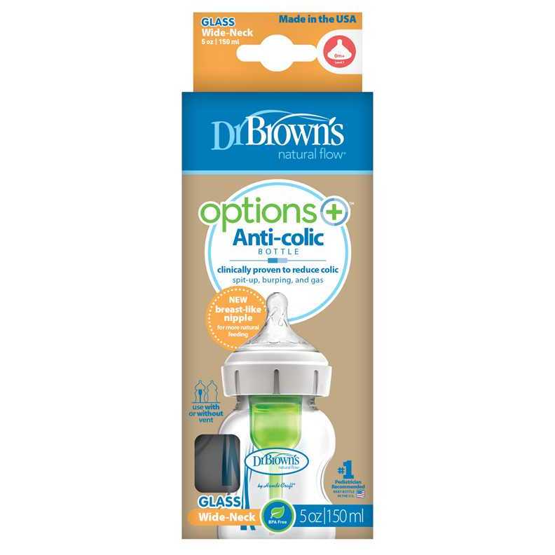 Dr. Browns Crystal Wide Mouth Bottle buteliukas 150 ml