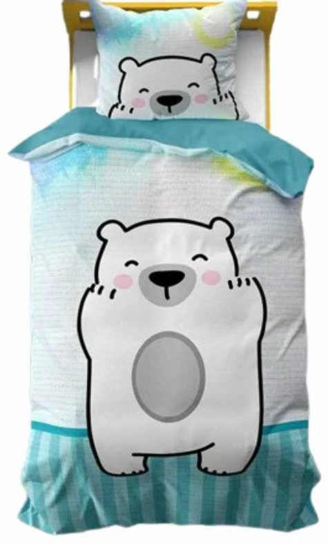 DREAMHOUSE 135 x 200 cm patalynės užvalkalų komplektas CUDDLE BEAR Mėlynas