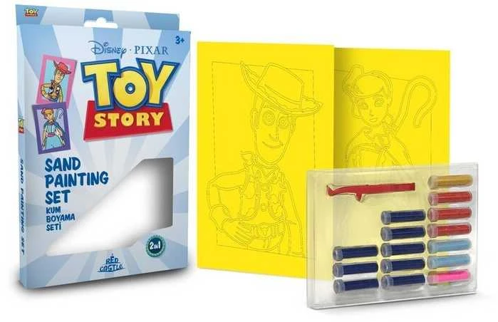 Egem Grup Organizasyon Raudonas CASTLE spalvoto smėlio piešimo rinkinys TOY STORY, 2 trafaretai