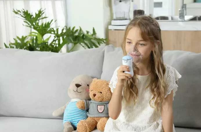 FEELLIFE nešiojamas vaikiškas inhaliatorius AIR KIDS, geltonas