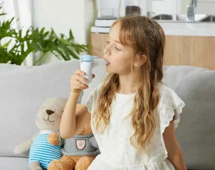 FEELLIFE nešiojamas vaikiškas inhaliatorius AIR KIDS, geltonas