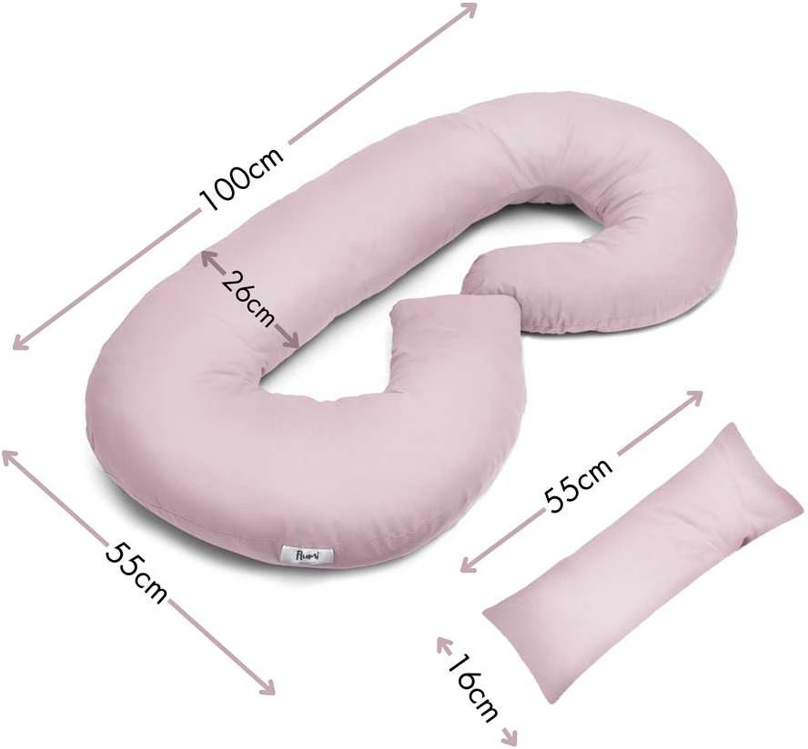 FLUMI nėščiosios ir maitinimo pagalvė TYPE C, Rožinė