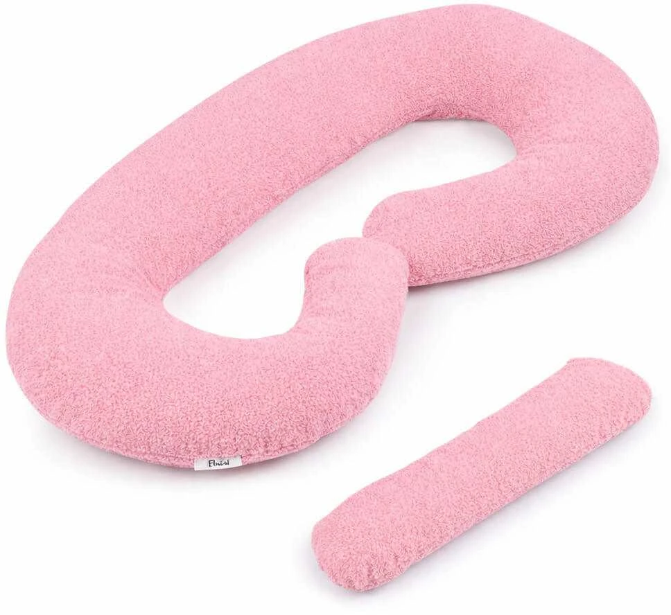 FLUMI nėščiosios ir maitinimo pagalvė TYPE C TEDDY, Rožinė