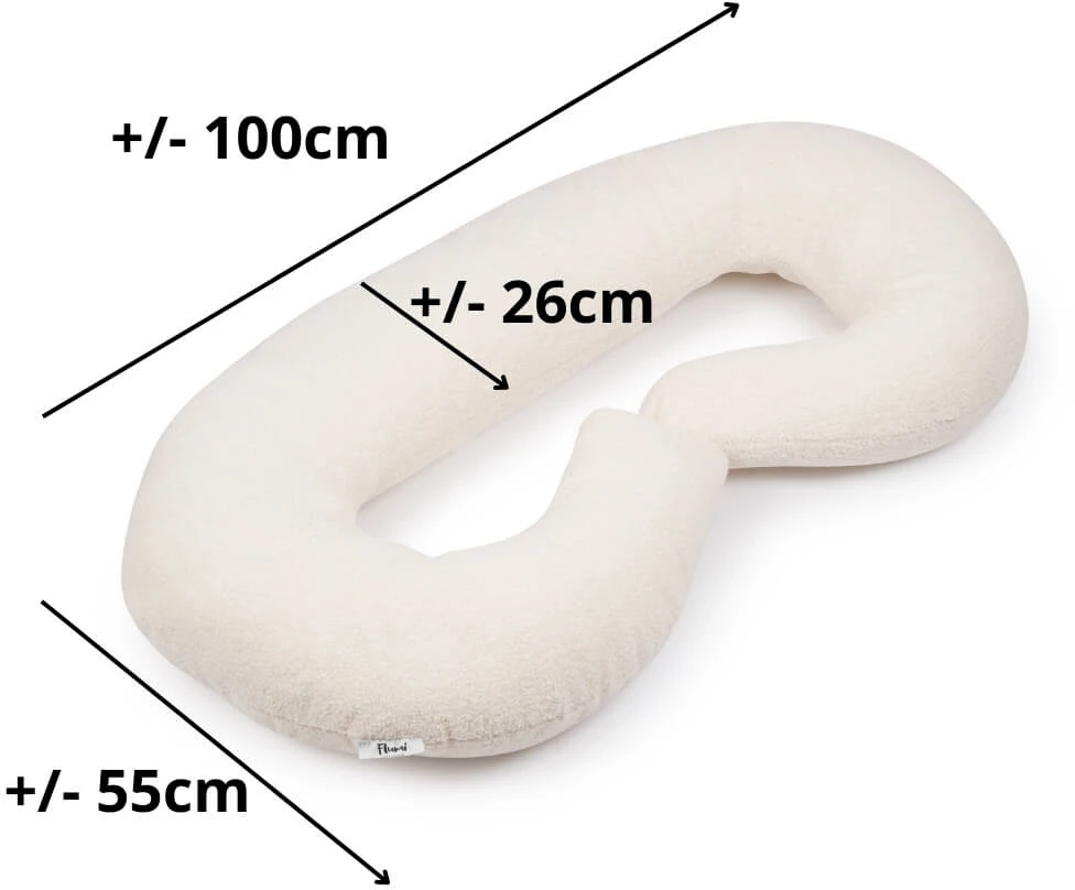 FLUMI nėščiosios ir maitinimo pagalvė TYPE C TEDDY, Light rusvai gelsvas