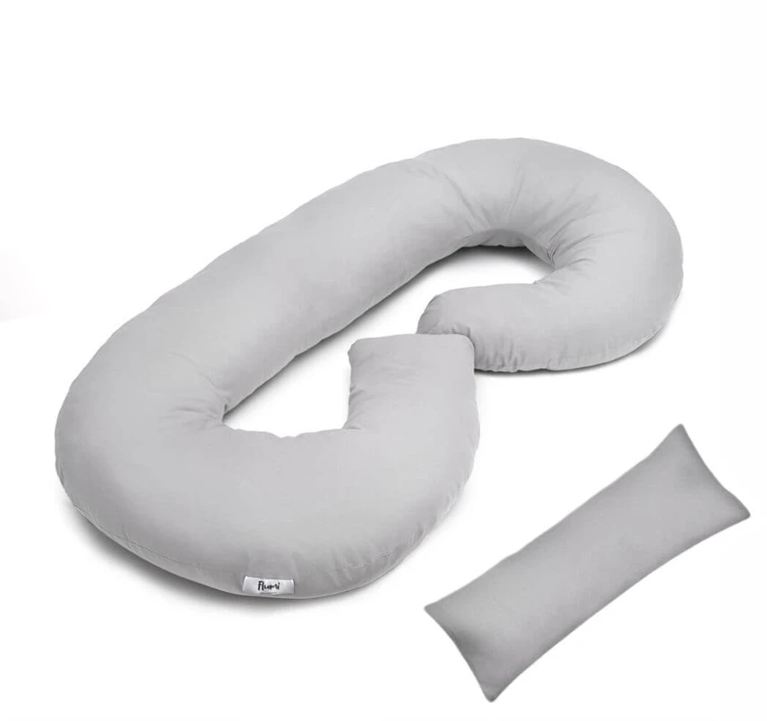 FLUMI nėščiosios ir maitinimo pagalvė TYPE C, Light Pilkas
