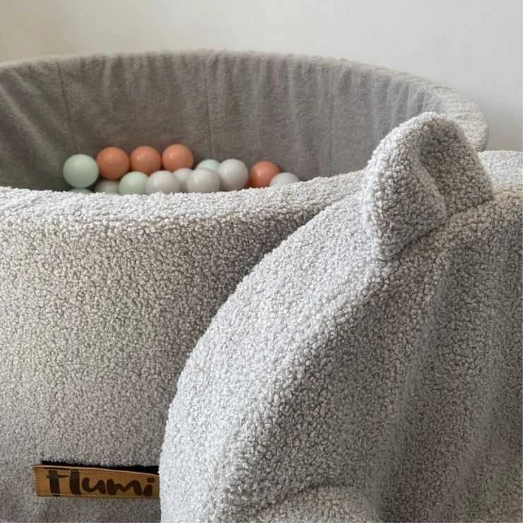 FLUMI personalizuotas kamuoliukų baseinas + 200 kamuoliukų TEDDY, Pilkas