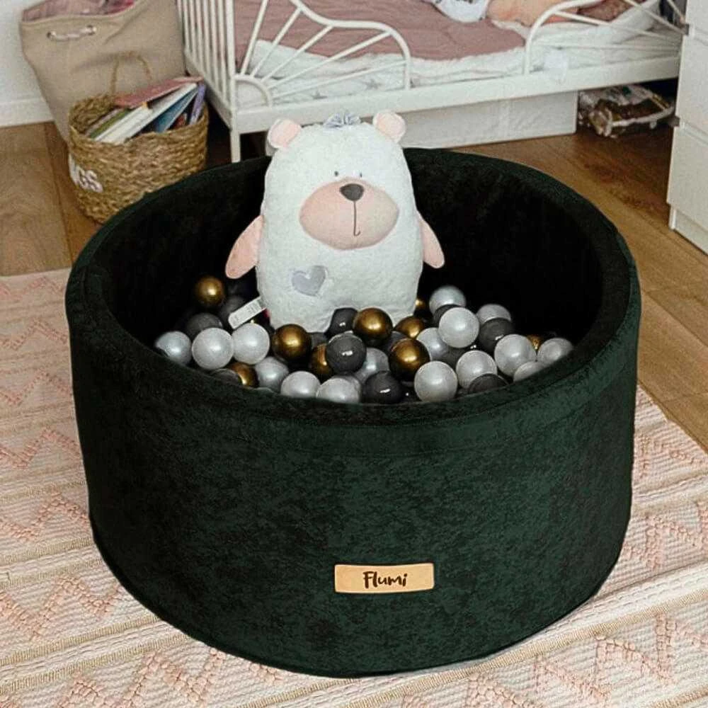 FLUMI personalizuotas kamuoliukų baseinas + 200 kamuoliukų, Dark Žalias