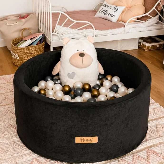 FLUMI personalizuotas kamuoliukų baseinas + 200 kamuoliukų, Juodas