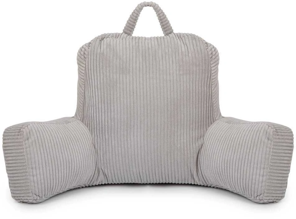 FLUMI skaitymo pagalvė su porankiais ir kišenėmis VELOUR, Pilkas