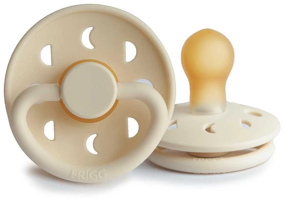 FRIGG 0-6 mėn. lateksinis čiulptukas MOON, Kreminis