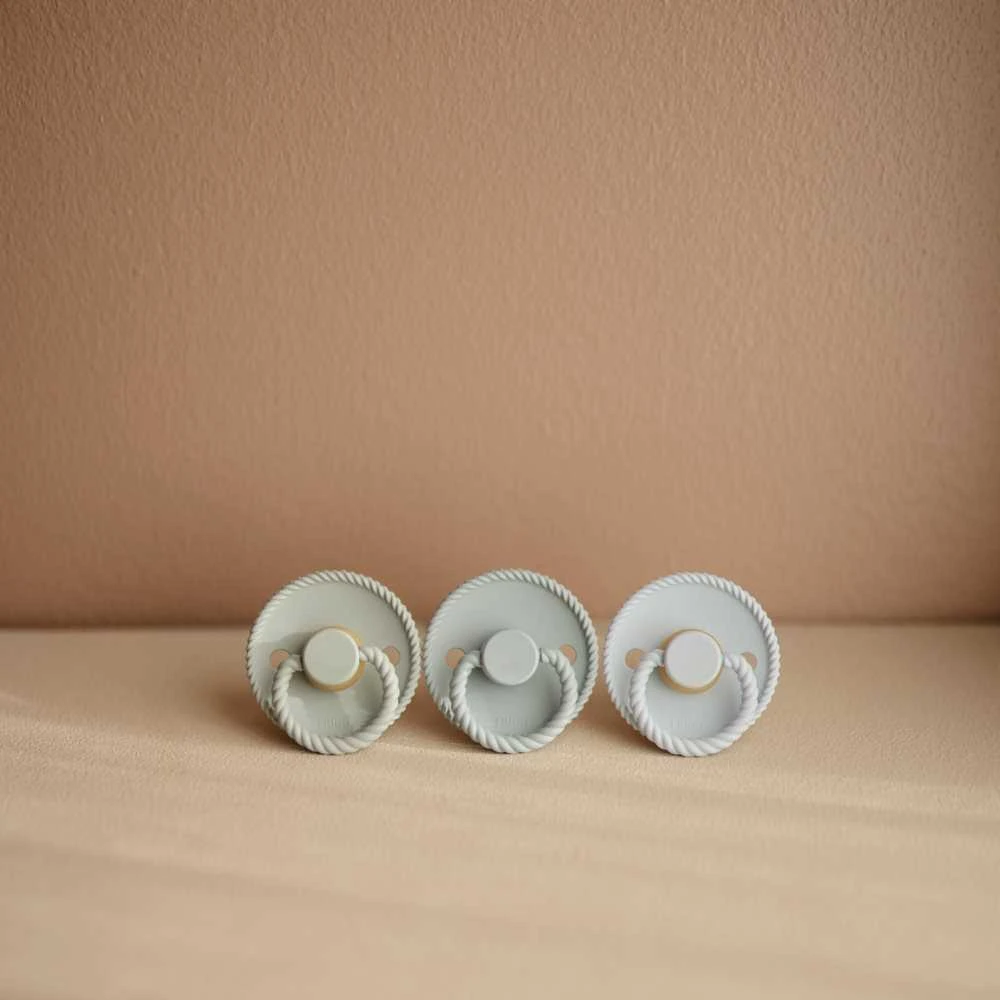 FRIGG 0-6 mėn. lateksinis čiulptukas ROPE, French Gray