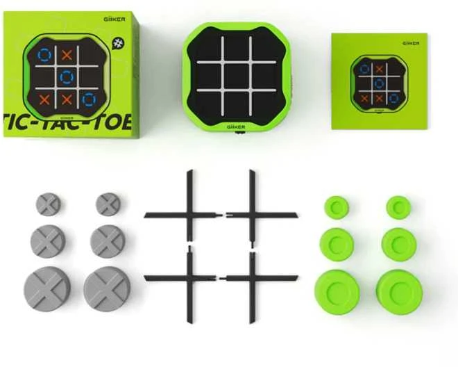 GIIKER TIC-TAC-TOE interaktyvi konsolė susikaupimui ir atminčiai gerinti, ŽALIA