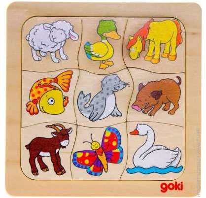 GOKI medinė dėlionė KAS KAM PRIKLAUSO
