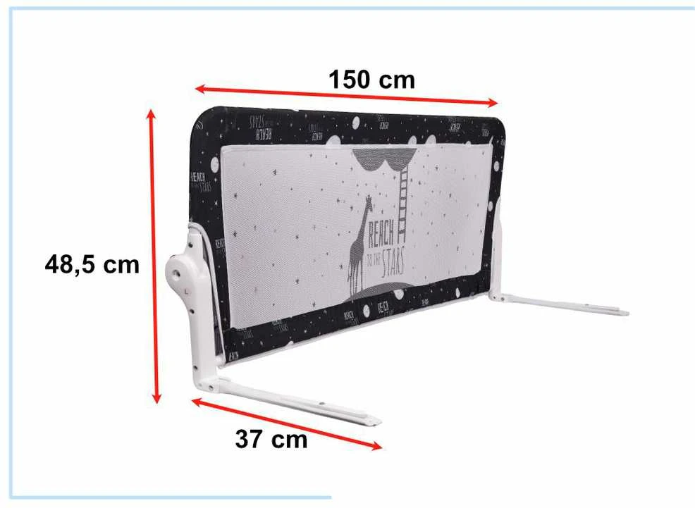 Guimo Apsauginių vartų barjeras lovos apsaugai 150 cm juodas
