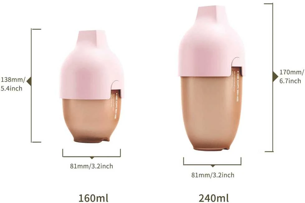 HEORSHE 160 ml silikoninis buteliukas kūdikiui Ultra Wide Neck, juodas
