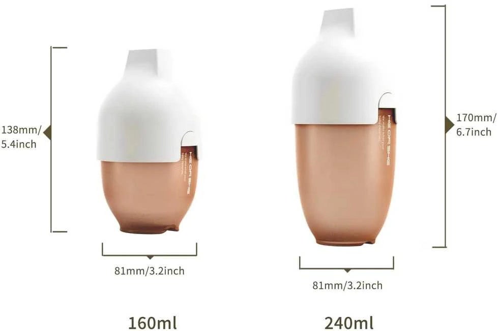 HEORSHE 160 ml silikoninis buteliukas kūdikiui Ultra Wide Neck, baltas