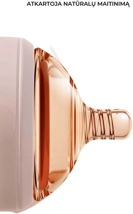 HEORSHE 160 ml silikoninis buteliukas kūdikiui Ultra Wide Neck, pilkas