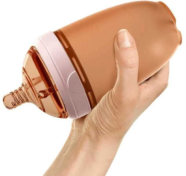 HEORSHE 240 ml silikoninis buteliukas kūdikiui Ultra Wide Neck, baltas