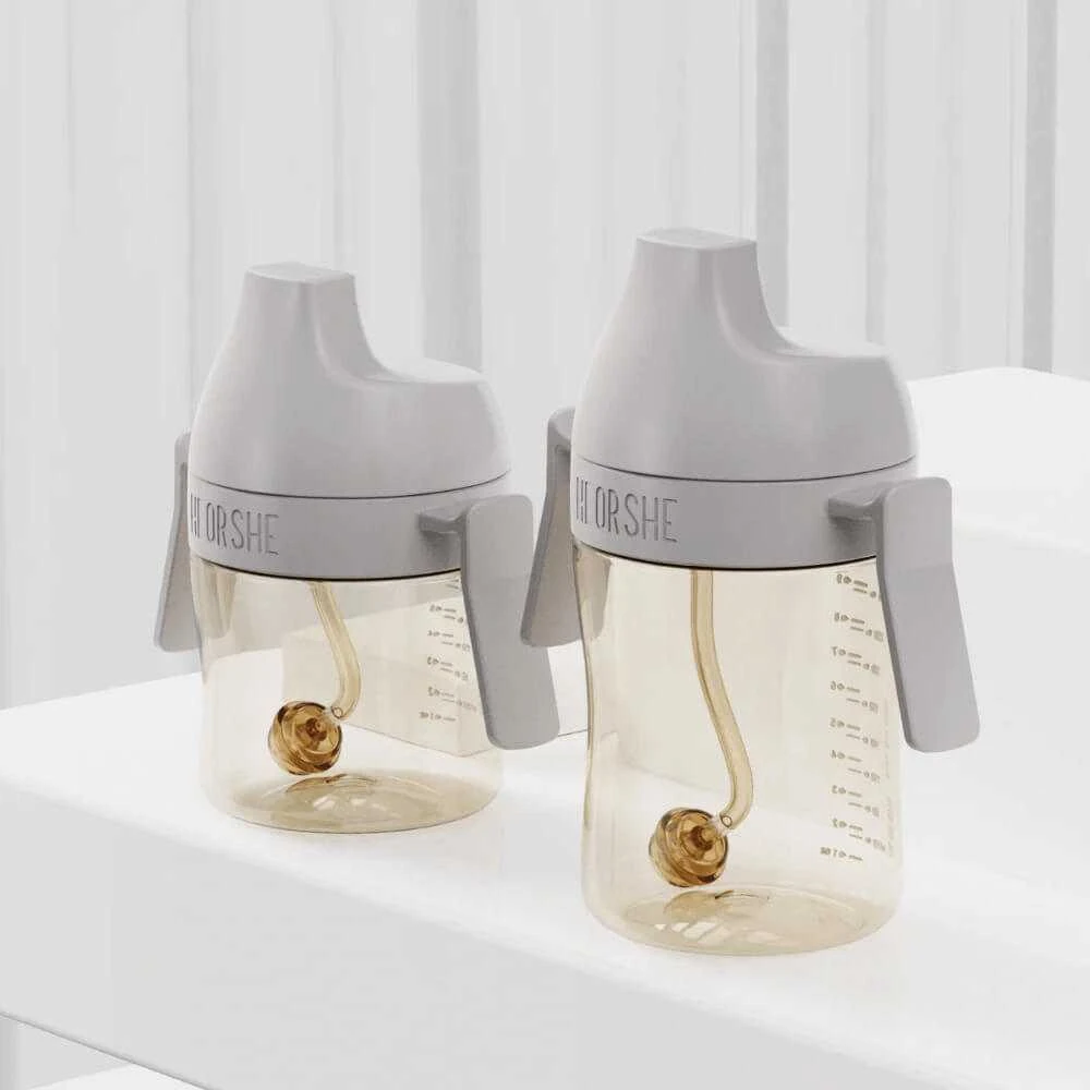 HEORSHE - Silikoninis kūdikio buteliukas, juodas, 240ml