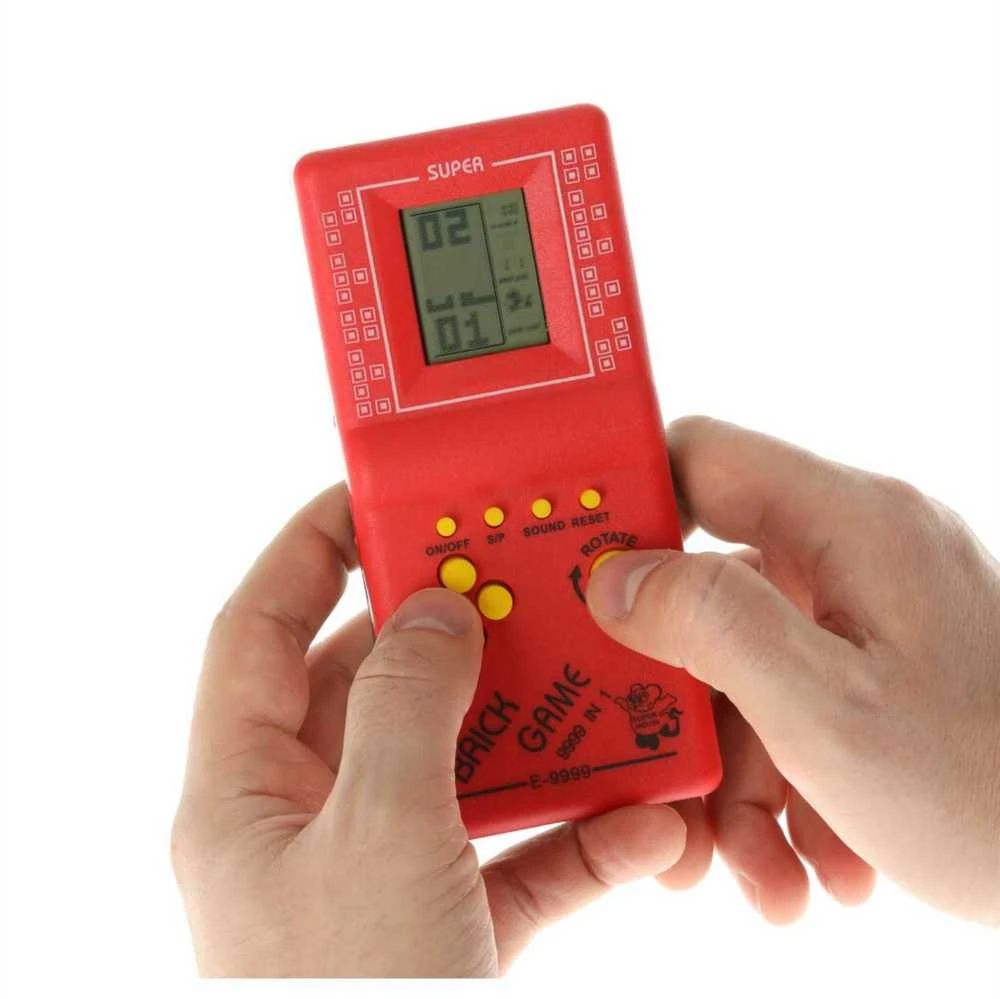 Ikonka KIK elektroninis žaidimas TETRIS 9999in1, raudonas