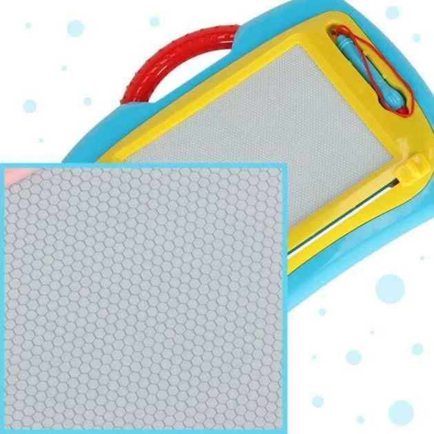 Ikonka Magnetinė piešimo lentos planšetė su fontaniniu rašikliu rožinės spalvos antspaudais