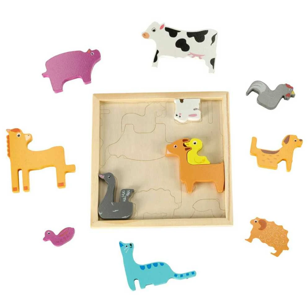 Ikonka KIK medinė dėlionė ANIMALS