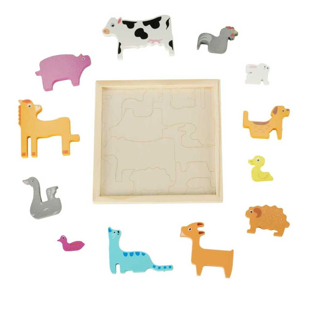 Ikonka KIK medinė dėlionė ANIMALS