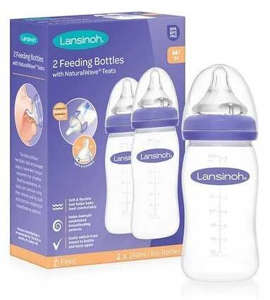 LANSINOH 240 ml maitinimo buteliukai, 2 vnt.