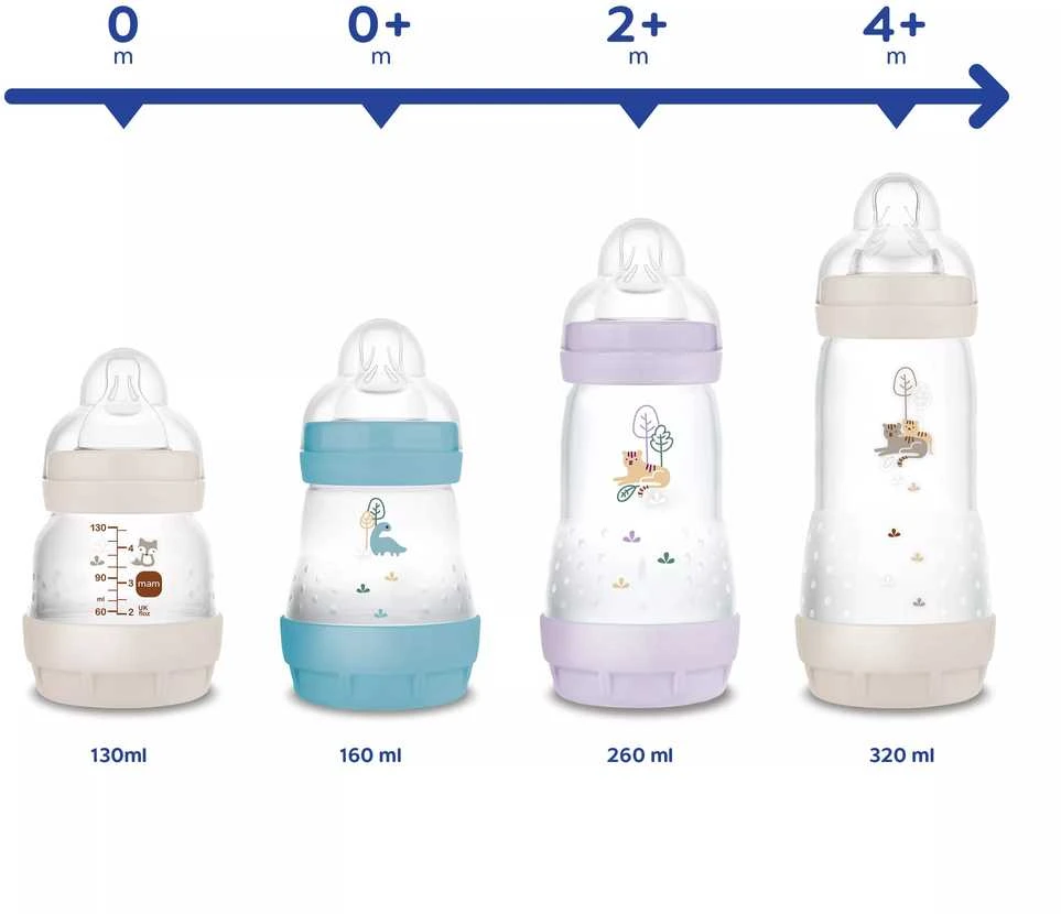 MAM 160 ml Easy Start Anti-Colic buteliukas, mėlynas