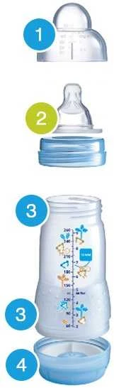 MAM 260 ml Easy Start Anti-Colic buteliukas, rožinis