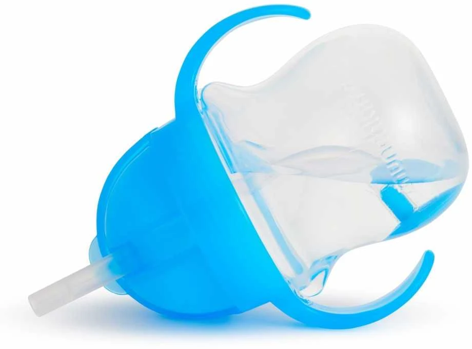MUNCHKIN 207 ml gertuvė su šiaudeliu TIP&SIP STRAW, violetine, 6+ mėn.