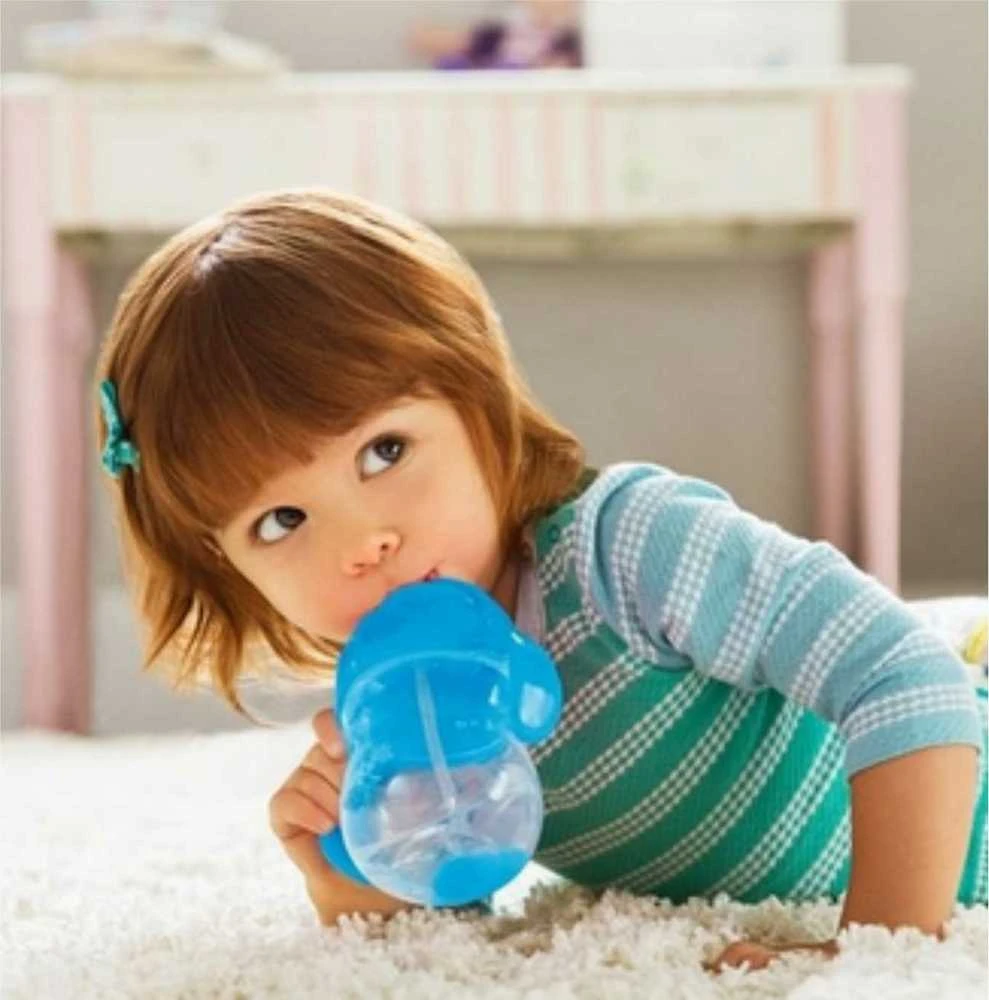 MUNCHKIN 207 ml gertuvė su šiaudeliu TIP&SIP STRAW, violetine, 6+ mėn.