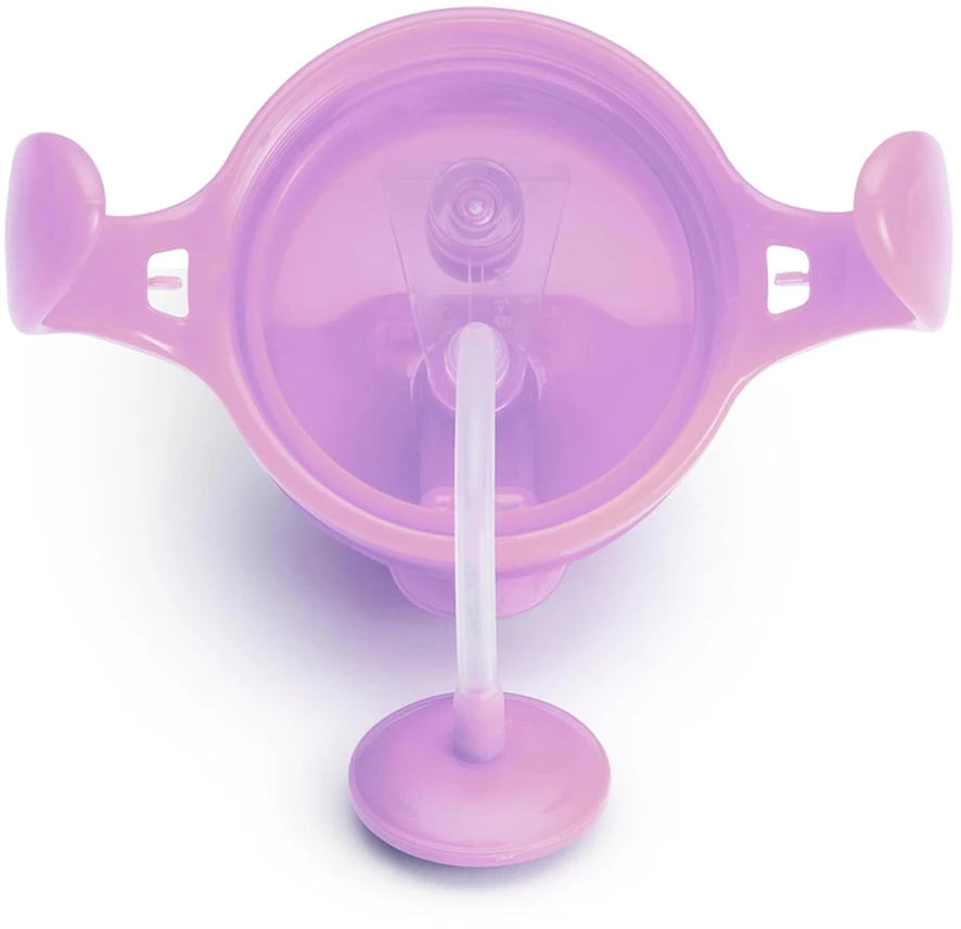 MUNCHKIN 207 ml gertuvė su šiaudeliu TIP&SIP STRAW, violetine, 6+ mėn.