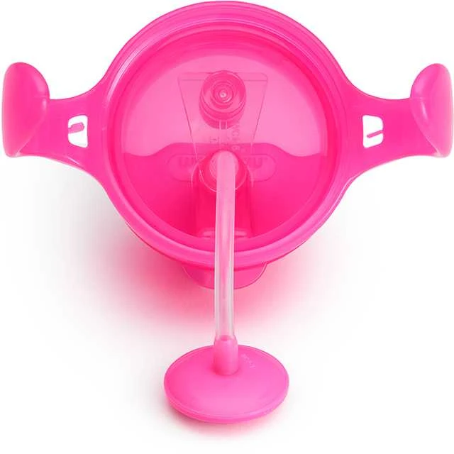MUNCHKIN 207 ml gertuvė su šiaudeliu TIP&SIP STRAW, violetine, 6+ mėn.