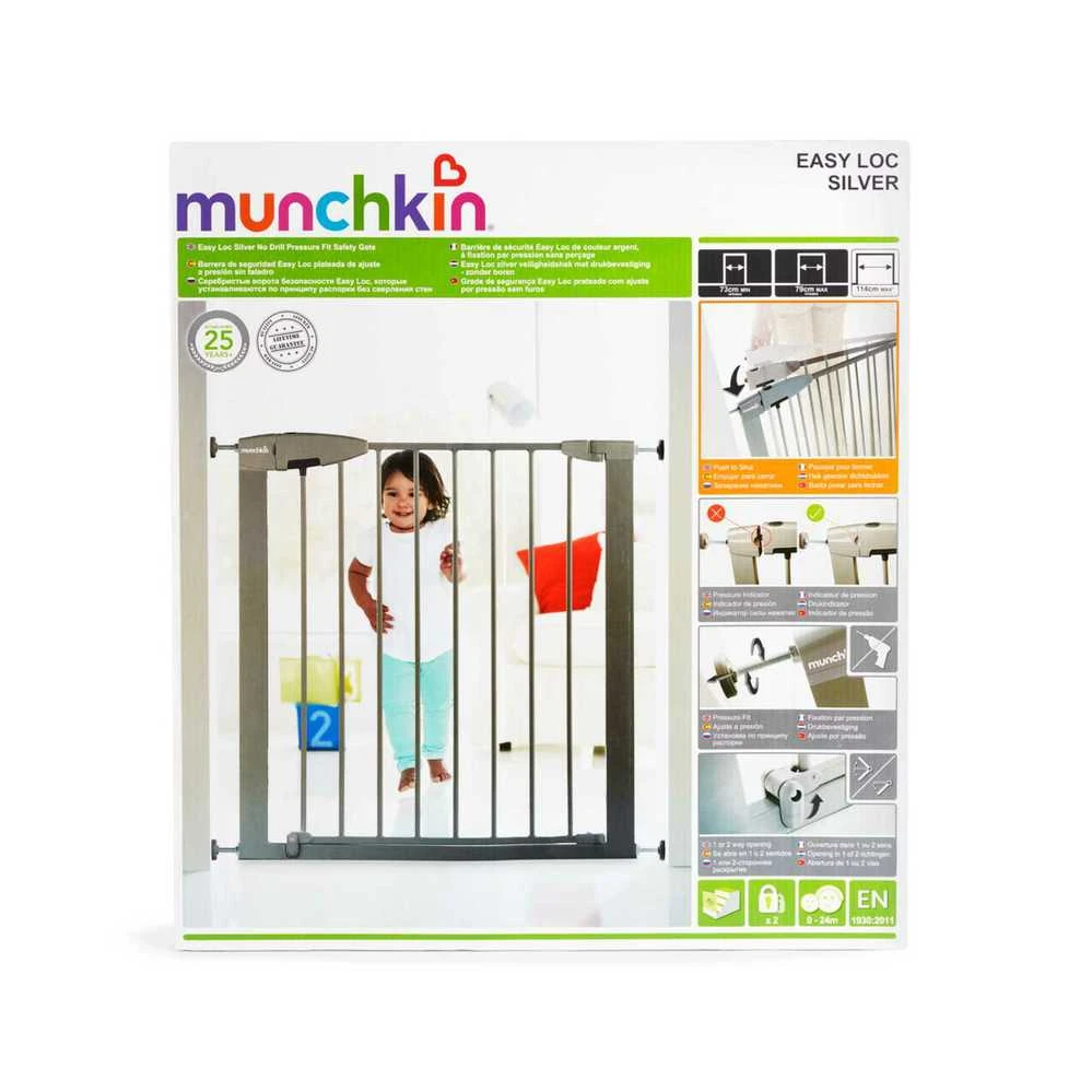 MUNCHKIN apsauginiai varteliai EASY LOC, pilki