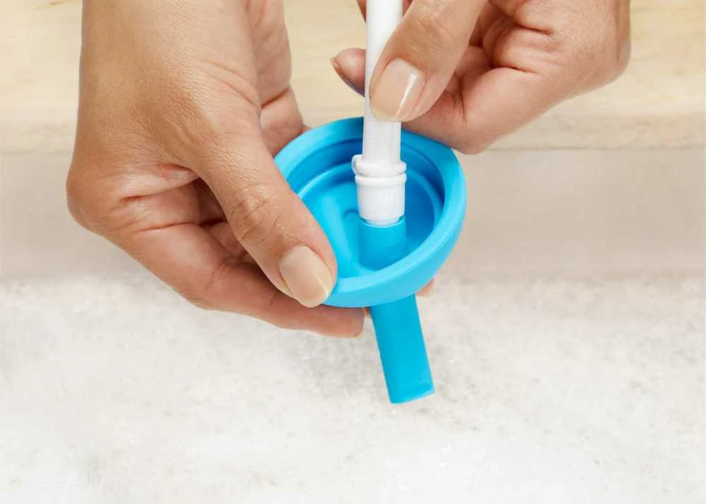 MUNCHKIN gertuvė su šiaudeliu SIMPLE CLEAN, mėlyna, 296 ml