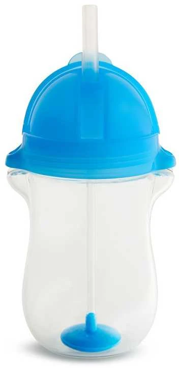 MUNCHKIN gertuvė su šiaudeliu WEIGHTED FLEXI-STRAW, 296 ml, 12+ mėn.