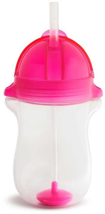 MUNCHKIN gertuvė su šiaudeliu WEIGHTED FLEXI-STRAW, 296 ml, 12+ mėn.