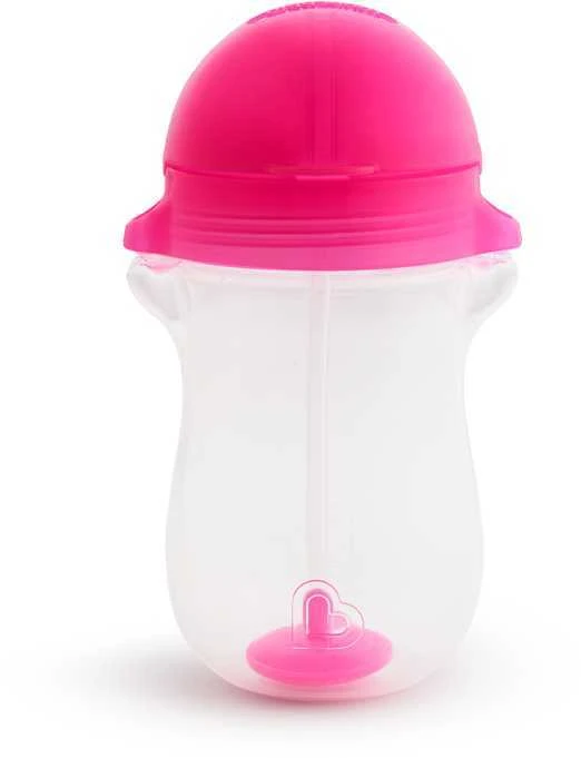 MUNCHKIN gertuvė su šiaudeliu WEIGHTED FLEXI-STRAW, 296 ml, 12+ mėn.