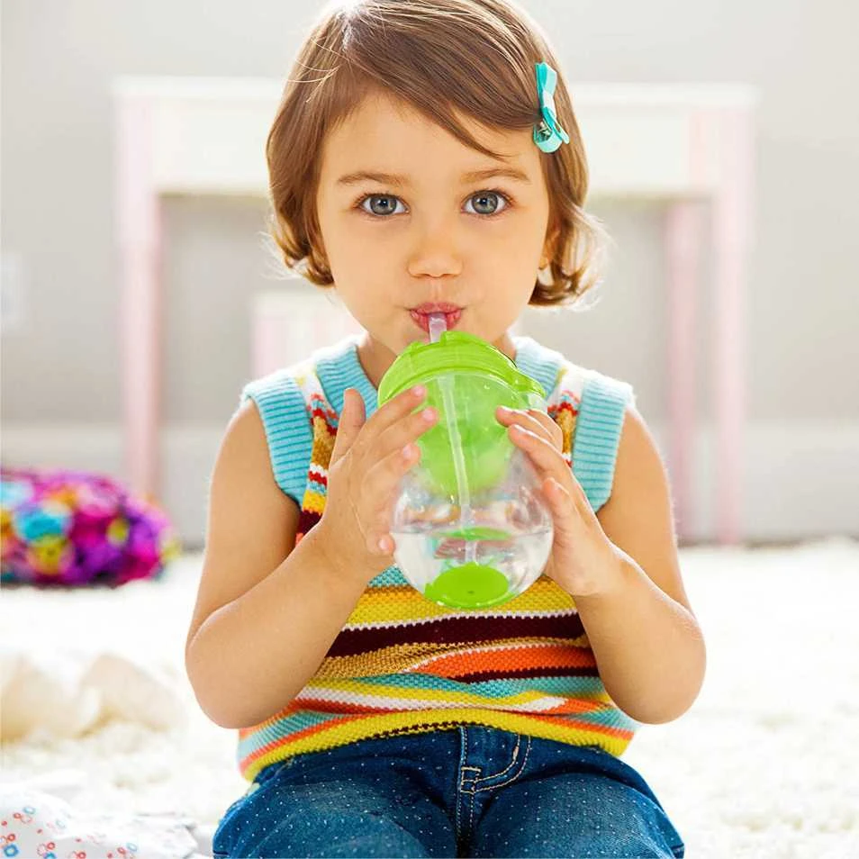 MUNCHKIN gertuvė su šiaudeliu WEIGHTED FLEXI-STRAW, 296 ml, 12+ mėn.