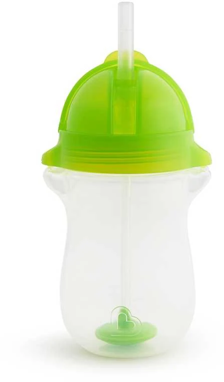 MUNCHKIN gertuvė su šiaudeliu WEIGHTED FLEXI-STRAW, 296 ml, 12+ mėn.