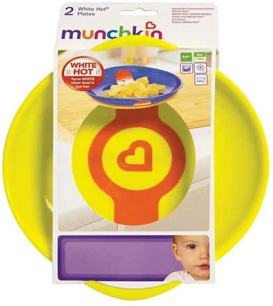 MUNCHKIN karščiui jautrios lėkštės Baltas HOT, 2 vnt.