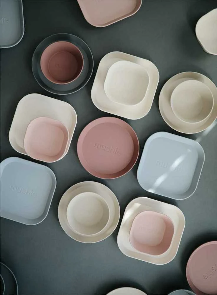 MUSHIE lėkštės, Blush, 2 vnt.