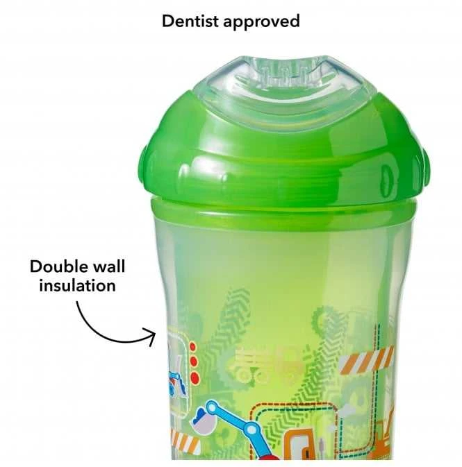 NUBY 18+ mėn. gertuvė INSULATED COOL SIPPER, mėlyna, 270 ml