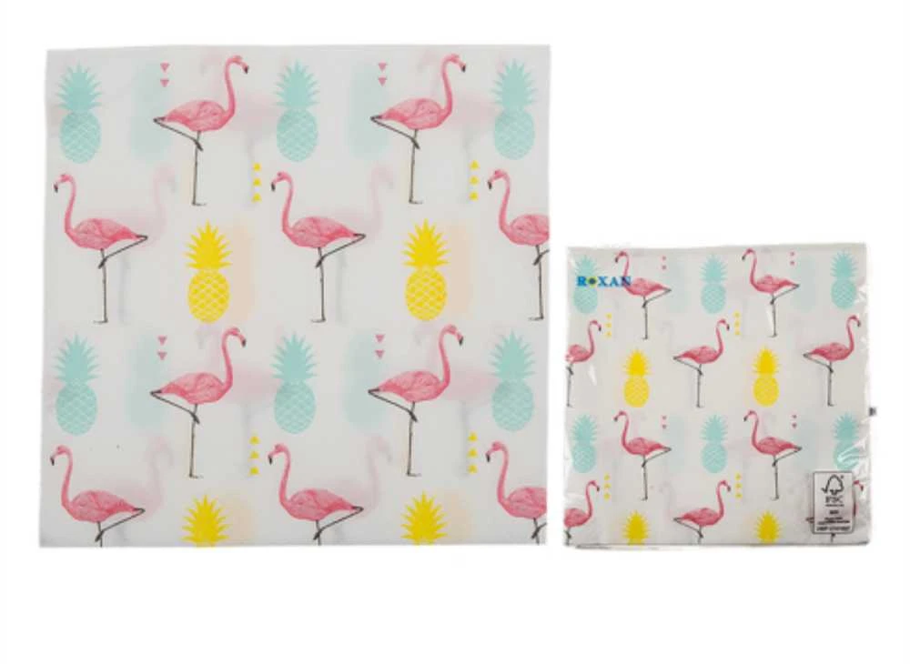 Out of the blue ROXAN popierinės servetėlės PINEAPPLE AND FLAMINGO