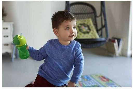 Philips AVENT 12+ mėn. puodelis su šiaudeliu 300 ml, žalias