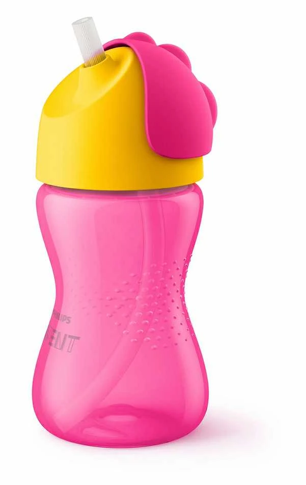 Philips AVENT 12+ mėn. puodelis su šiaudeliu 300 ml, rožinis